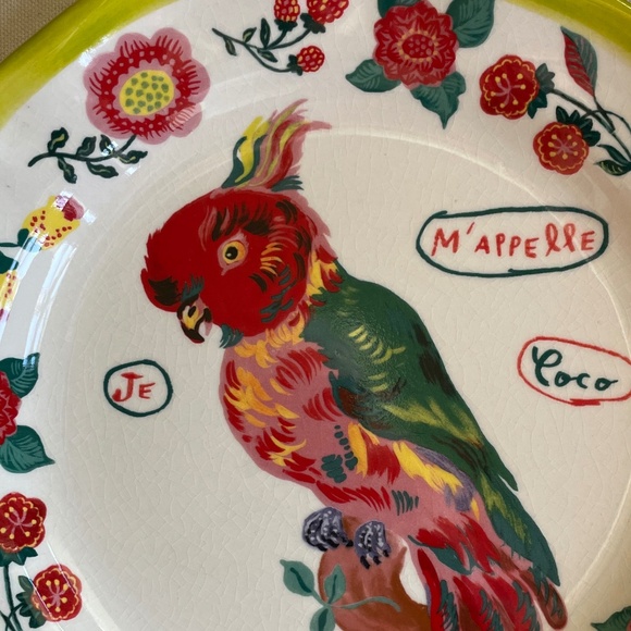Anthropologie Vibrant Animal Ceramic Plates - Set of 2 - Picture 3 of 12